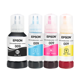 爱普生（EPSON）009墨水原装 适用L15158 L15168 L6468 L6498 L6588 L6558 L6578 L15188打印机墨水T06E1-4 009四色墨水套装