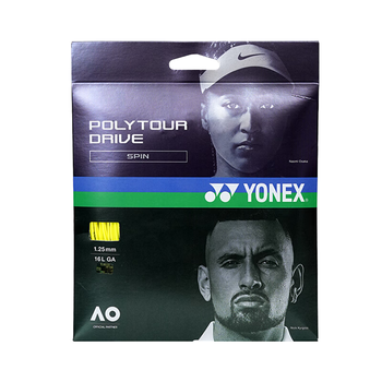 YONEX尤尼克斯网球线专业比赛训练聚酯单丝线舒适耐打PTGP125闪黄