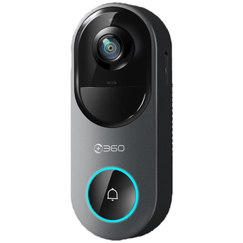 360可视门铃6哨兵版500万像素超清画质家用监控智能门铃电子猫眼摄像头手机远程预录制+64G套装