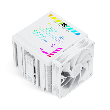 利民（thermalright）Peerless Assassin 140 Digital WHITE 全白数显版6热管双塔风冷散热器PA140 Digital WHITE