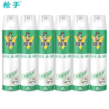 枪手杀虫气雾剂 小骑士600ML*6瓶 驱蚊喷雾家用驱杀灭防蚊虫苍蝇蟑螂