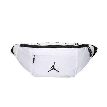 Jordan男女乔丹 涤纶 经典基础款 大容量斜跨腰包胸包DN2664-100白 均码