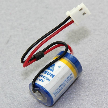 凯元达ER14250PLC电池3.6V仪表电池1/2AA台达PLC电池er14250h带插头(5个)