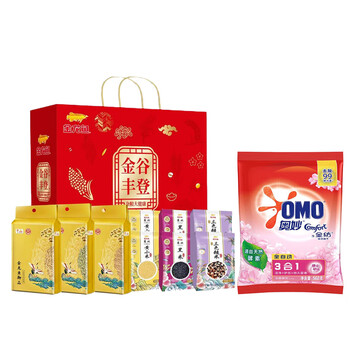 奥妙（OMO）洗衣粉560g 全自动樱花洁净护色+金龙鱼金谷丰登九珍杂粮2.1kg
