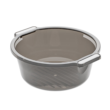 京东京造巨厚实中号双耳盆 透明加厚塑料盆脸盆泡脚盆洗衣盆洗漱盆