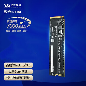 致态（ZhiTai）长江存储 2TB SSD固态硬盘 NVMe M.2接口 Ti600系列 (PCIe 4.0 产品)