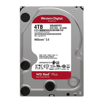 西部数据（WD）红盘Red Plus 4TB 5400转 256MB SATA CMR 网络存储 3.5英寸 WD40EFPX