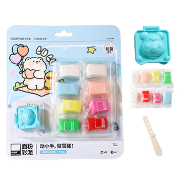 卡乐优（Coloyou）儿童面粉彩泥小熊雪糕过家家橡皮泥模具儿童手工diy迷你套装安全无毒男孩女孩生日礼物