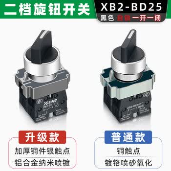 佰达特 按钮开关自复位XB2-BA31/42C常开ZB2-BE101C点动启动停止金属按钮 普通款;BD25（2档1开1闭）（10个）