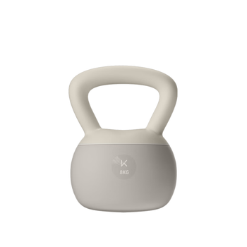 Keep软胶壶铃女生提壶哑铃全身塑形练手臂提臀瘦腰减肚子奶白色8KG