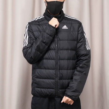 阿迪达斯 （adidas）羽绒服冬季新款连帽防风保暖运动羽绒服休闲夹克外套GH4589 GH4589/羽绒服/黑色保暖 L/180/100A