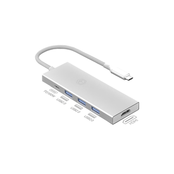 京东京造Type-C五合一扩展坞 USB扩展器转HDMI转接器PD100W快充4k苹果MacBook华为笔记本电脑iPad拓展坞