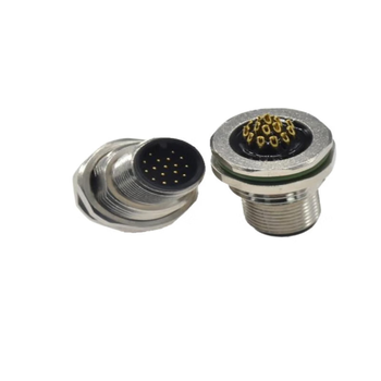 正鑫远 现场安装连接器小型组装式母头 前锁插座公母配套航空插头 M12-17芯组装式母头