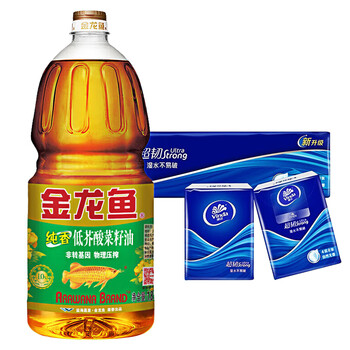 金龙鱼超韧纸手帕12包V0036+低芥酸原香菜籽油1.8L