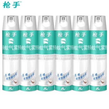 枪手杀蚊气雾剂 无味600ML*6瓶 喷雾除虫剂家用驱杀蚊虫苍蝇灭蚊神器