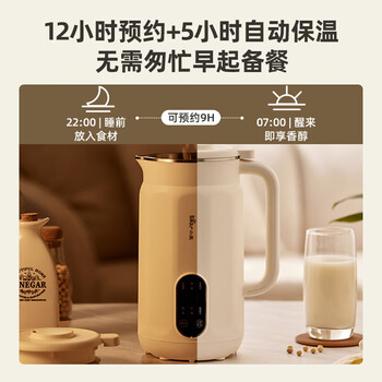 小熊（Bear）豆浆机破壁机小型榨汁机料理机多功能全自动免滤无渣 DJJ-D05D6-S01