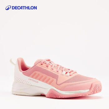 迪卡侬运动鞋儿童男童网球鞋童鞋IVE1樱花粉（系带款）38-4013123