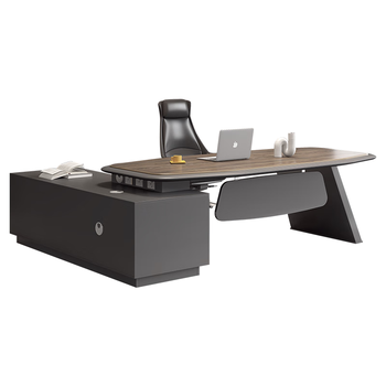 森菲亚 老板桌办公桌简约现代单人领导老板台办公家具桌椅组合 1.8米
