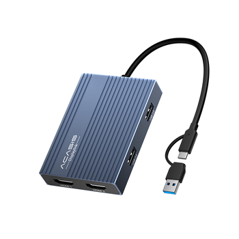 阿卡西斯displaylink扩展坞拓展三屏异显苹果M345 Pro多屏异显USB转HDMI拓展Type-C/USB双头设计DS0602