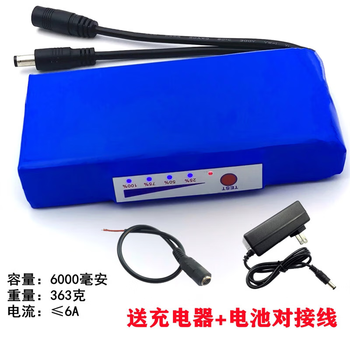 凯元达14.8v聚合物大容量锂电池尺寸25*60*110mm6000毫安电量款送原装充电器