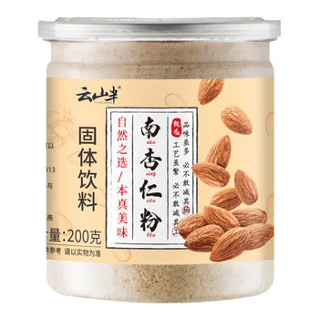 云山半南杏仁粉纯杏仁茶粉冲泡饮早餐代餐粉曲奇烘焙原料甜杏仁露霜200g