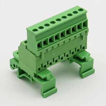 正鑫远 免焊导轨式接线端子2EDG-UVK-5.08机箱35mm轨道固定上下插拔对接9P 整套(6个)