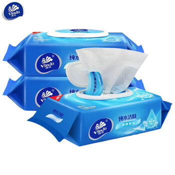 维达（Vinda）纯水湿巾 80片装*3包 大包装温和柔软亲肤家用VW1027