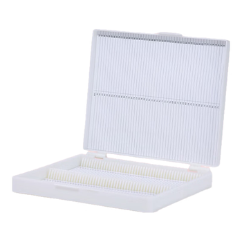  实验室用显微镜载玻片盒病理切片盒标本存放盒晾片板染色缸/架 【载玻片盒】100片装 1个