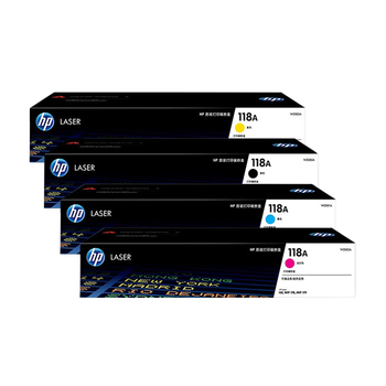 惠普（HP）118A硒鼓原装四色套装W2080-3A粉盒适用惠普178nw 179fnw 150a 150nw打印机粉盒