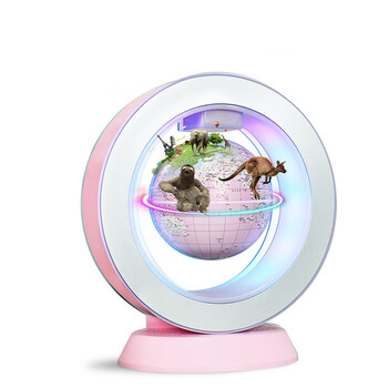 喜通发光磁悬浮地球仪摆件-粉色+AR【升级天猫精灵款】七彩光+26个AR主题+蓝牙音乐故事 球体发彩光