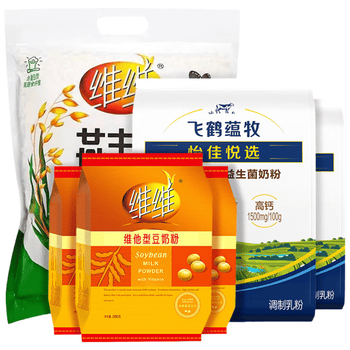 维维中老年高钙营养礼盒2240g 多重营养豆奶粉奶粉燕麦片即食冲饮代餐