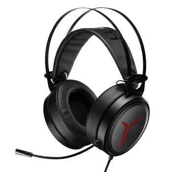 联想（Lenovo）拯救者StarY360 USB7.1声道游戏耳机头戴式有线电脑电竞耳机耳麦 带线控 黑色 畅玩三角洲行动