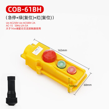 佰达特 COB-61 62 63 64A BH 防雨行车控制开关起重按钮电动葫芦操作手柄 COB-61BH（3个）