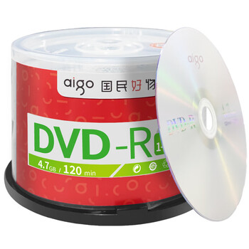 爱国者DVD-R 空白光盘/刻录盘 16速4.7GB 桶装50片