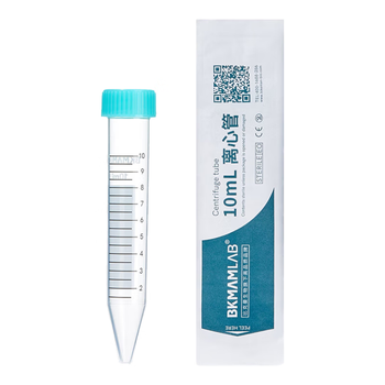 比克曼生物 塑料离心管一次性无菌加厚带刻度螺旋盖样品管 【10mL】青螺盖尖底独立装50个/袋