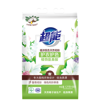 超能 植沐悦色天然皂粉 风铃草香 3.016斤 护衣护色 植物氨基酸