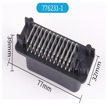 正鑫远  ECU插头孔汽车防水连接器AMP安普型线束护套35孔弯针（黑色）776163-1