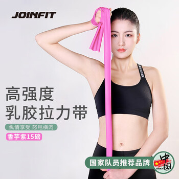 捷英飞（JOINFIT）弹力带健身瑜伽带力量训练拉力器香芋紫15磅 J.R.006DC-J