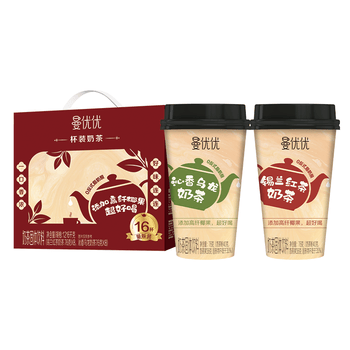 香飘飘【曼优优好味连连】礼盒装16杯奶茶混装双口味早餐代餐冲调饮料