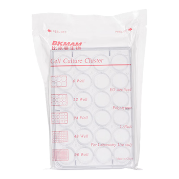 比克曼生物 细胞培养板一次性孔板无菌无酶无热原独立装透明 24孔有盖 1个