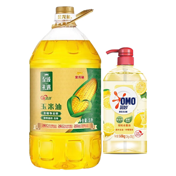 奥妙（OMO）洗洁精柠檬味1.49kg+金龙鱼至臻礼遇玉米油5L