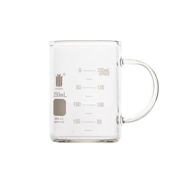 欣维尔 有柄烧杯实验室双刻度线中性耐高温杯子高硼硅玻璃量杯水杯大烧杯 双刻度线250ml B190250 