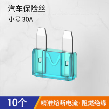 汇君 汽车保险丝保险片车用保险片插片4S店保险丝管套装 小号30A-10片