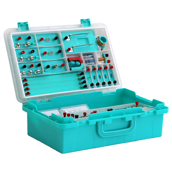 录学记新款初中物理电学实验箱实验器材全套电磁学电路实验套装初三九年级学生中考实验