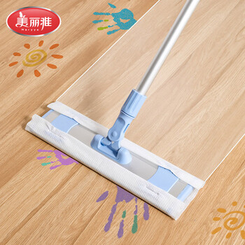 美丽雅一次性大号拖把替换湿巾38*22cm*20张地板静电除尘纸抑菌懒人抹布 美丽雅一次性大号拖把替换湿巾38*22cm*20张地板静电除尘纸抑菌懒人抹布