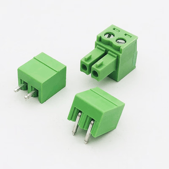 正鑫远 15EDGV/R-3.81插拔式接线端子PCB绿色连接器3.81mm间距直弯脚针座 弯脚针座+插头整套;2P（150个)