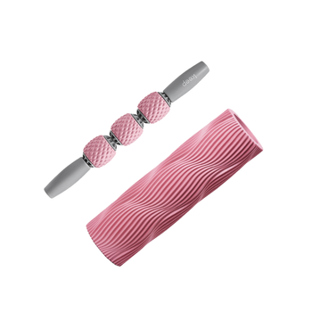 Keep 泡沫轴按摩棒肌肉放松按摩器狼牙棒瑜伽柱健身训练组合版粉砂色