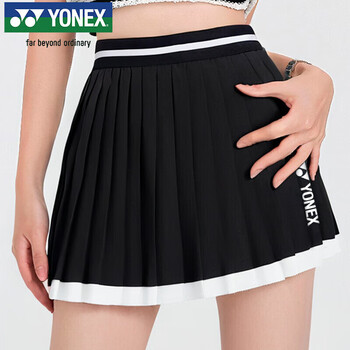 尤尼克斯（YONEX）网球服时尚专业百褶显瘦百搭网球短裙裤220145TCR黑M
