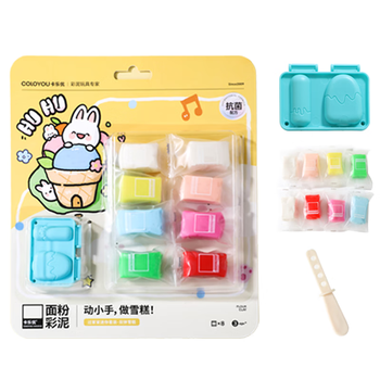 卡乐优（Coloyou）儿童面粉彩泥双拼雪糕过家家diy手工橡皮泥不粘手无异味迷你套装安全无毒男生女生生日礼物