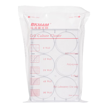比克曼生物 细胞培养板一次性孔板无菌无酶无热原独立装透明 6孔有盖 1个